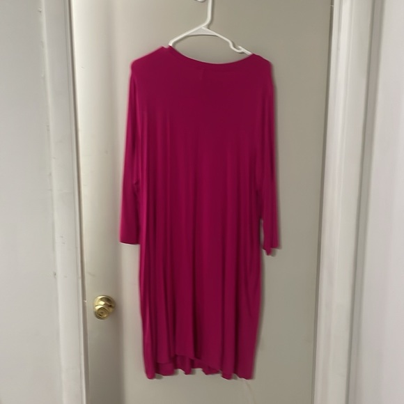 Time and Tru pink long sleeve dress, mid- knee.  Size XXL (20) - Picture 2 of 3
